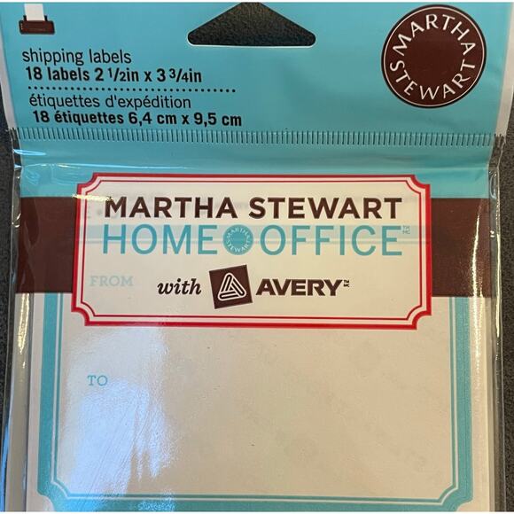 Martha Stewart Avery Shipping Labels Blue 72461 Lot of 8, 144 Total Home Office - Picture 5 of 7